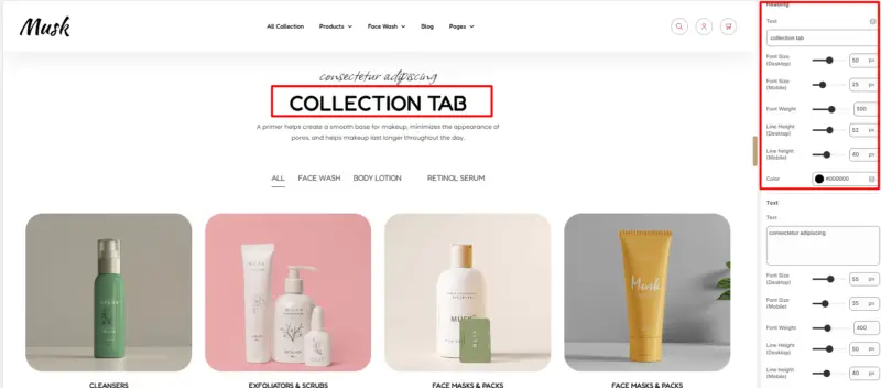headingcollection